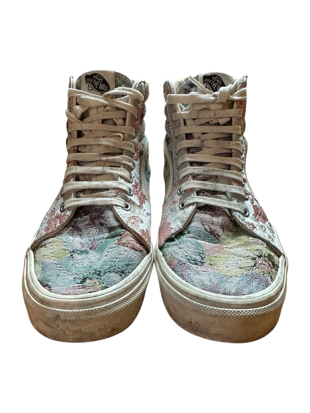 RARE Vans High-Top Canvas Brocade Sneakers - Pastel Floral Multi - Picture 2 of 6